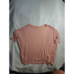 Piko 1988 T-Shirt Womens Pink Dolman Sleeve Twee Lagenlook Oversized Size Small